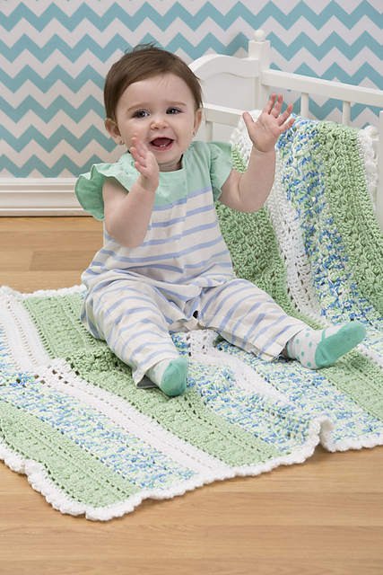 Textured Stripes Baby Blanket