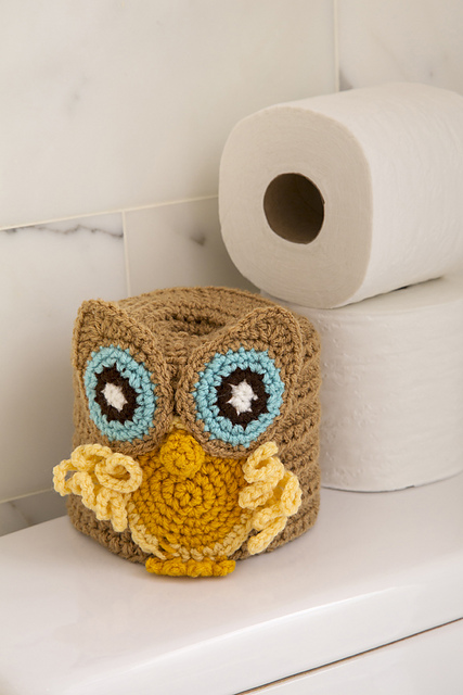 Retro Owl Toilet Roll Cover