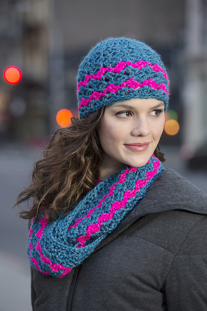 Cross-hatched Cowl & Beanie