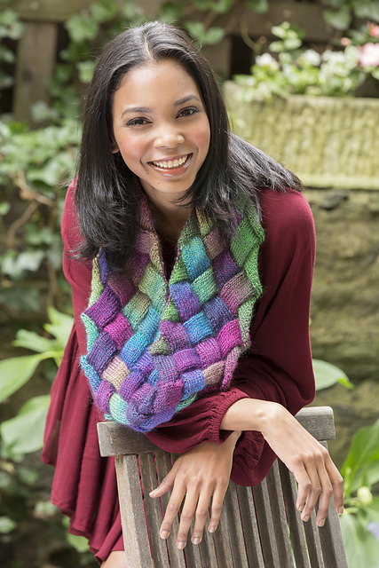 Entrelac Knit Cowl