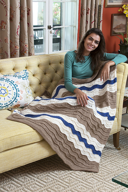 Stitch a Hug Waves Throw