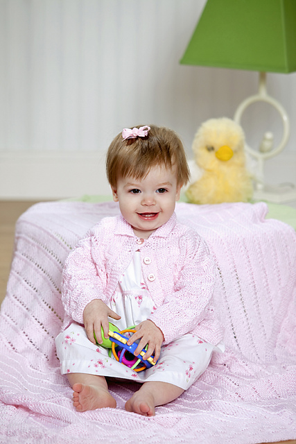 Sweet Eyelet Baby Sweater