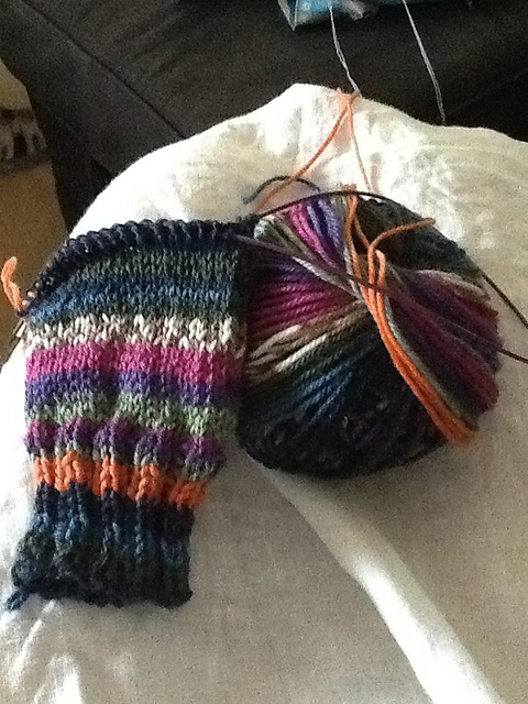Easy fingerless mitts