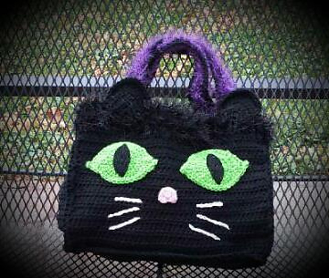 Kitty Cat Halloween Candy Hauler Tote