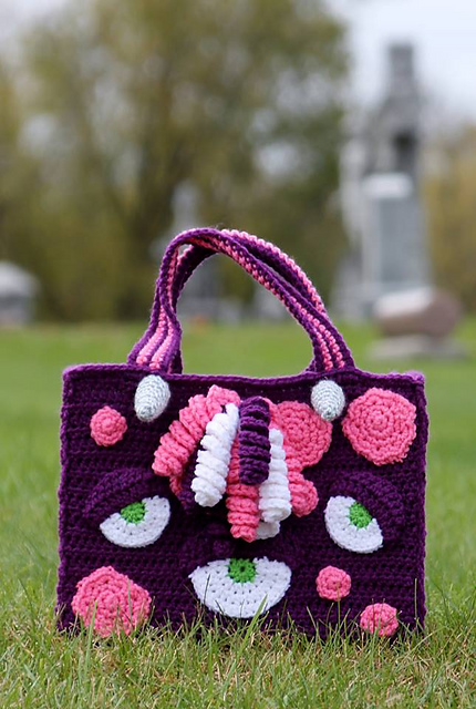 Purple Monster Halloween Candy Hauler Tote