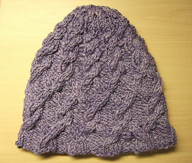 Twisted Lattice Cabled Hat