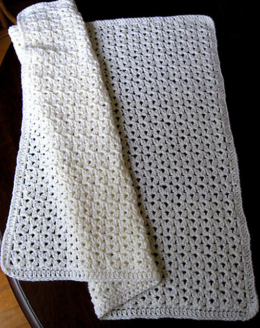 Cluster Stitch Crochet Baby Blanket