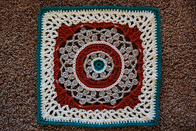 BuffleHead 12" Texture Afghan Block Square