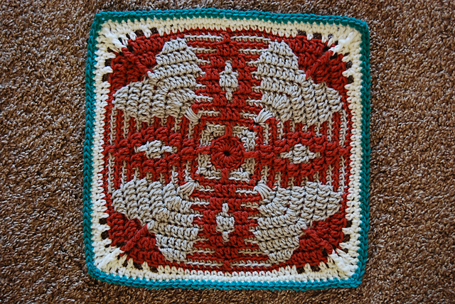 HeartFelt Appreciation 12" Afghan Block Square