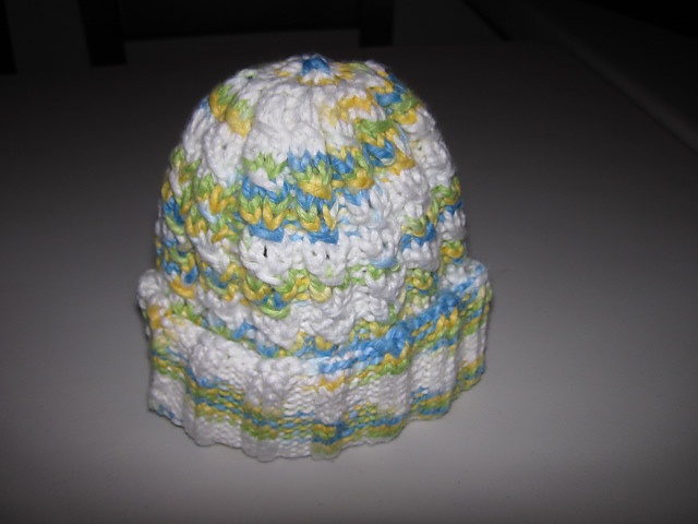 Mock Cable Baby Hat