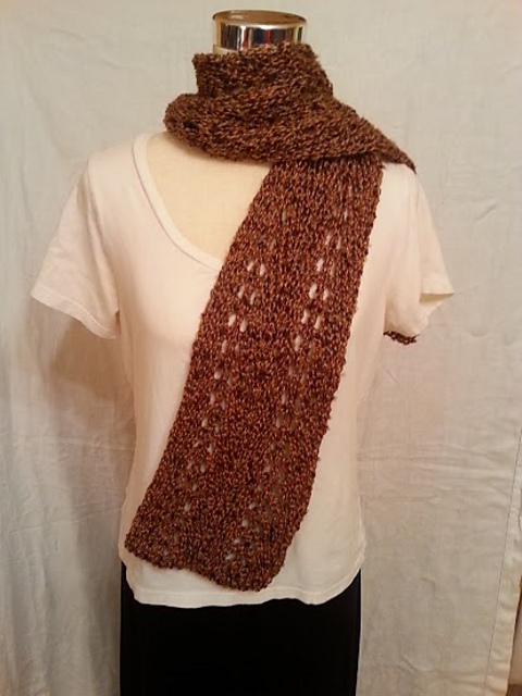 Loom Knit Light and Lacey Loom Scarf