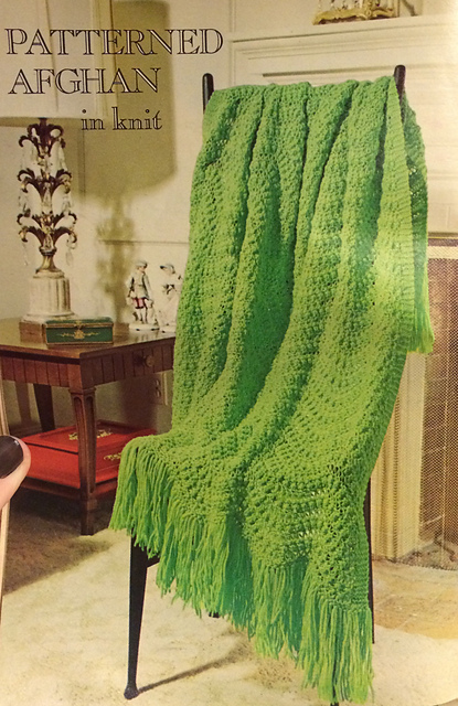 Patterned Afghan in Knit