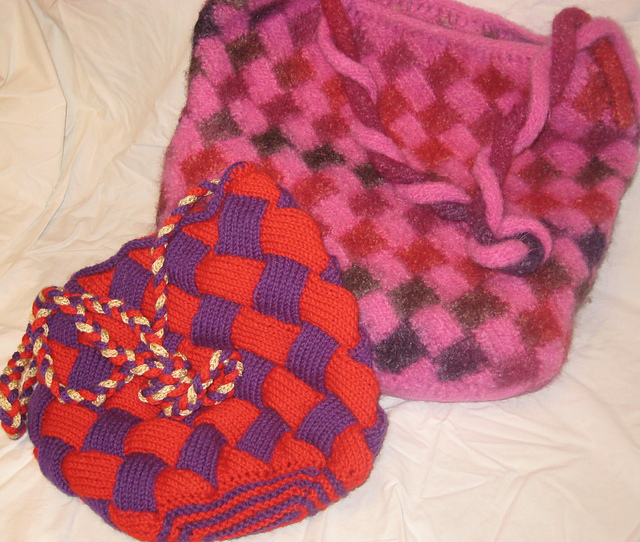 Entrelac in the Round Tote Bag