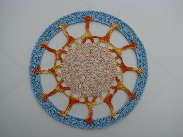 Small Giraffe Doily