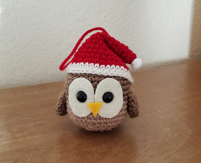 Christmas owl ornament