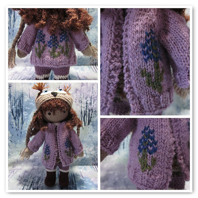 Miranda's knit doll sweater