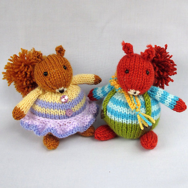 Fuzzytuft Twins - toy squirrels
