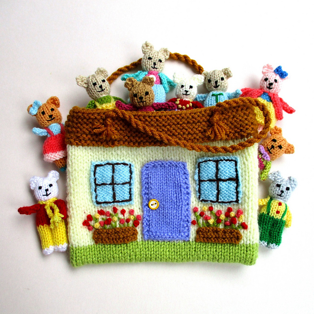 10 Tiny Bears and Cottage Bag