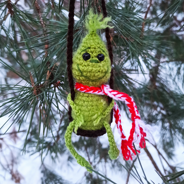 Christmas toy on the swing