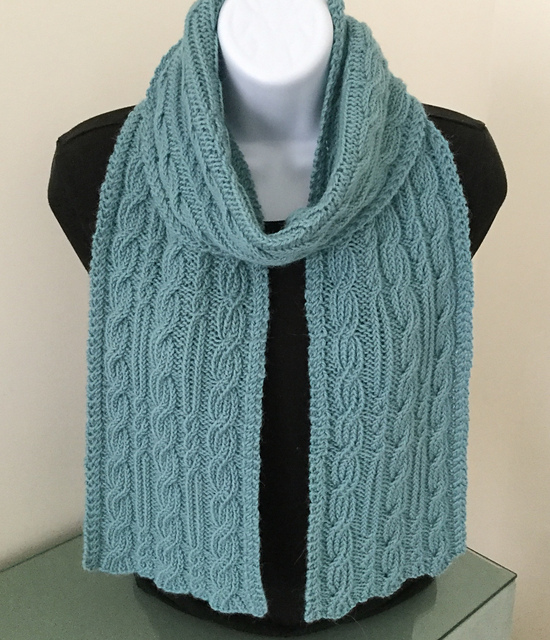 Ainsley Twisted Rib Cable Scarf