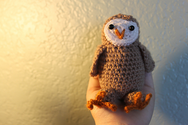 Crocheted Barn Owl