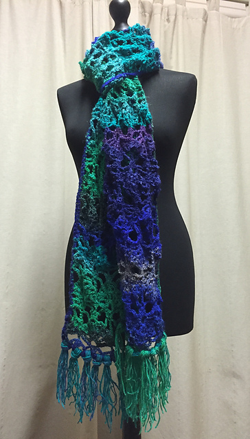 Noro Mermaid Lace Crochet Scarf