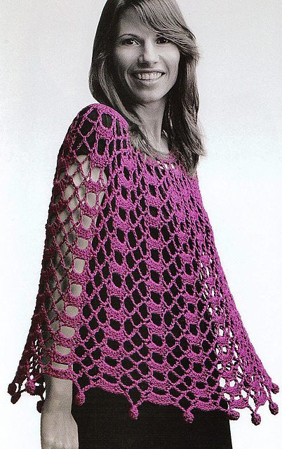Raspberry Charlotte Poncho