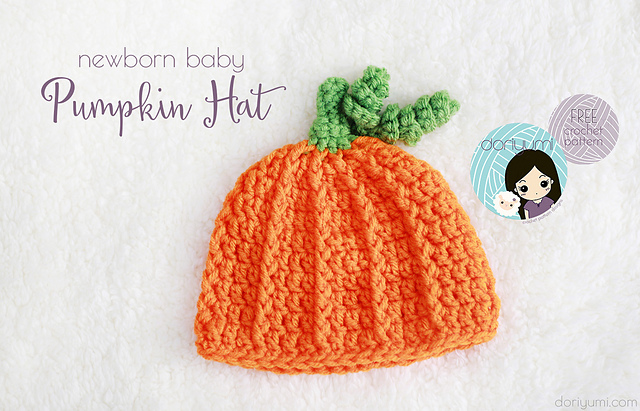 Newborn Baby Pumpkin Hat