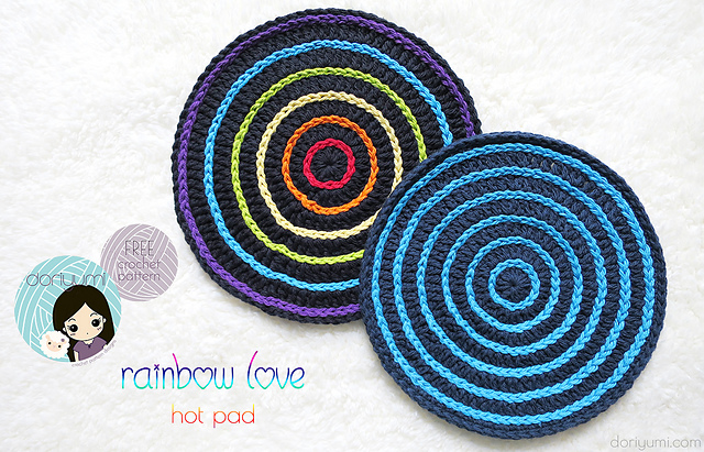 Rainbow Love Hot Pad