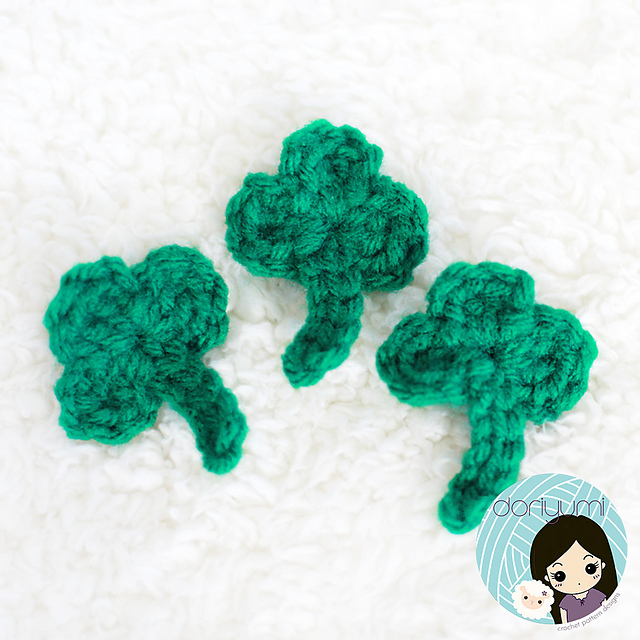 Crochet Shamrock Applique