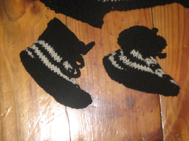 Striped Ripple Baby Booties