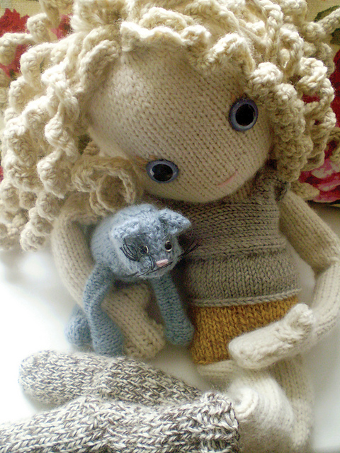 Pixie - new knitted doll