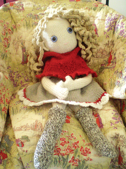 Pixie's favourite Heidi dress and little red winter hood
