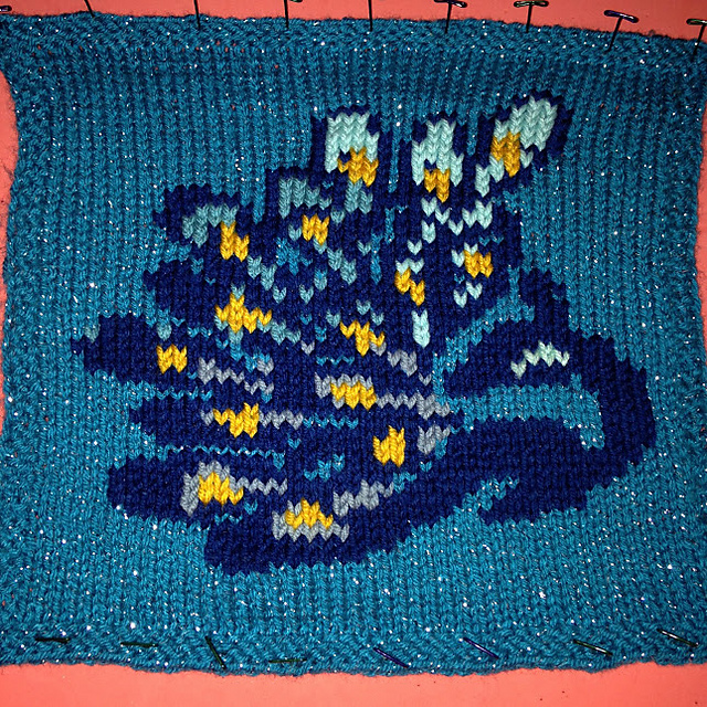 Peacock Afghan Block