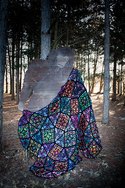 Dragon Eye Stained Glass Tessellating Afghan