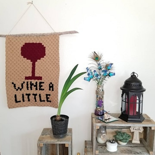 Wine a Little Wall Hanging
