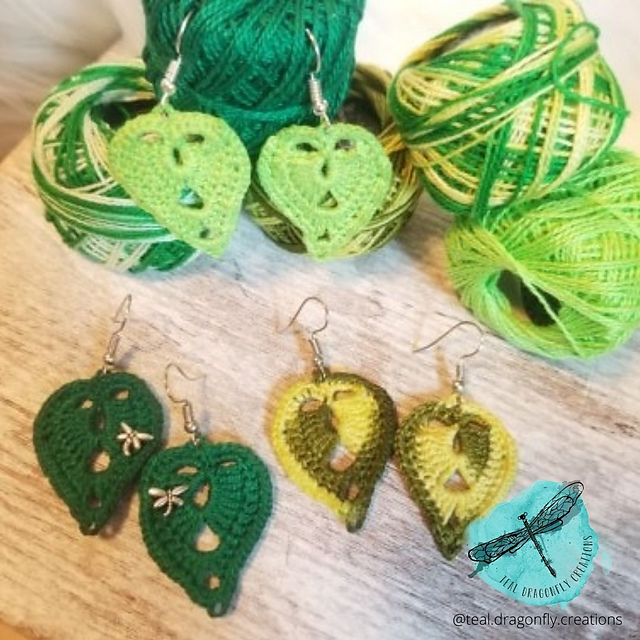Green Man Leaf Earrings
