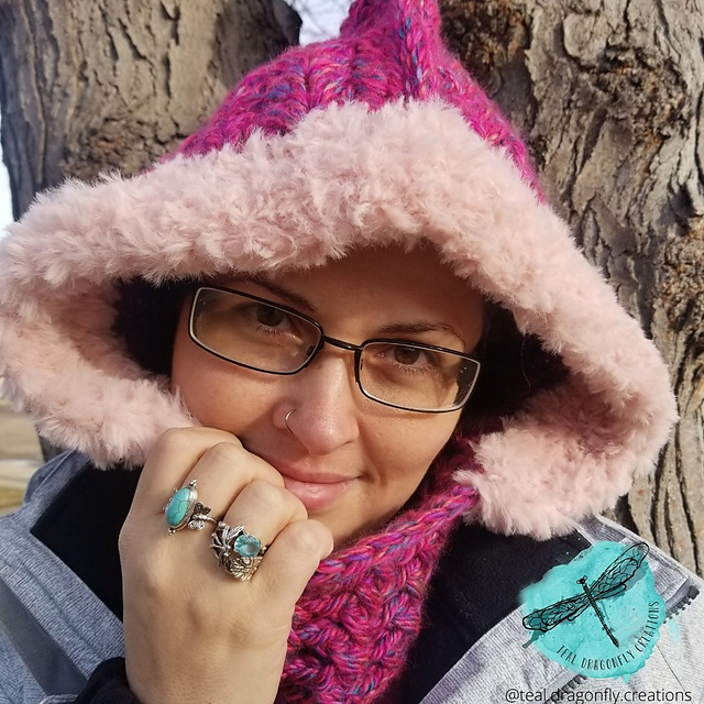 Winter Rose Hooded Cowl