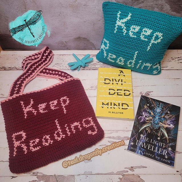 Keep Reading Book Pillow & Tote