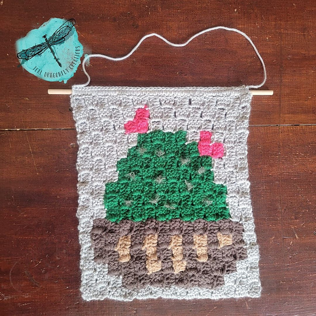 Blooming Cactus Wall Hanging