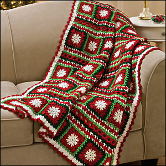 Snowflakes & Ribbons Throw