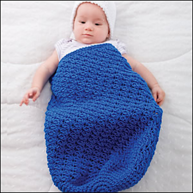 Baby in Blue Baby Cocoon