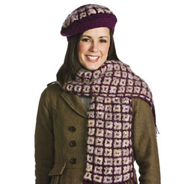 Intermesh Scarf & Beret