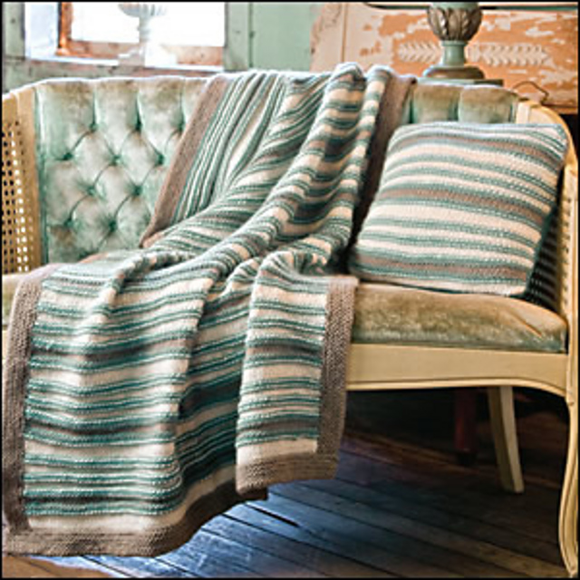 Purl Stripe Pillow & Throw