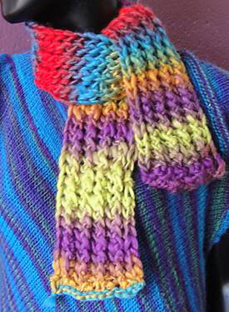 Chunky Mochi Eyelet Twigs Stitch Scarf