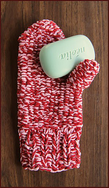 Bath Mitt in Cotton Chenille