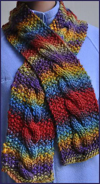 Chunky Mochi Cable Scarf
