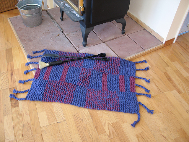 Garter Strips Hearth Rug