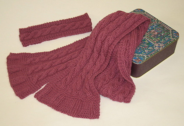 Easy Cable Scarf and Headband