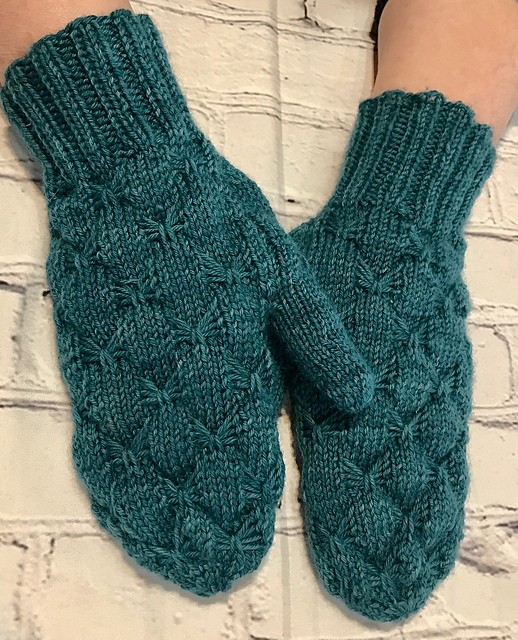 Quilted Butterfly Mittens